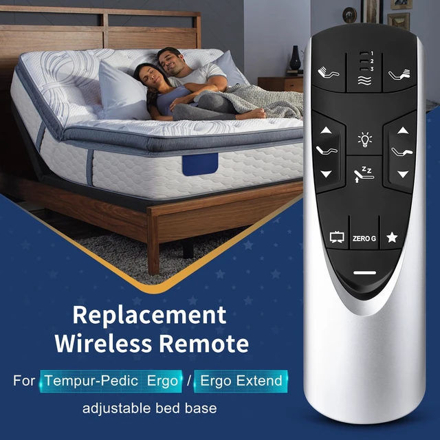 Alt view image 2 of 7 - Replacement Remote for Tempurpedic Ergo/Ergo Extend Adjustable Bed Base, RF358A RF502A Wireless Remote Control