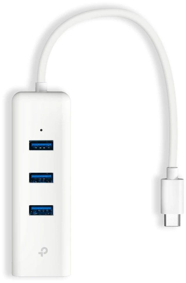 Main image of USB C to Ethernet Adapter, 3-Port USB Hub Laptop Network Adapter 1 Gigabit USB-C 3.0 to RJ45 Ethernet Port Plug & Play Supports Win 7/8/8.1/10/11, Mac OS X (10.9-10.15) (UE330C)