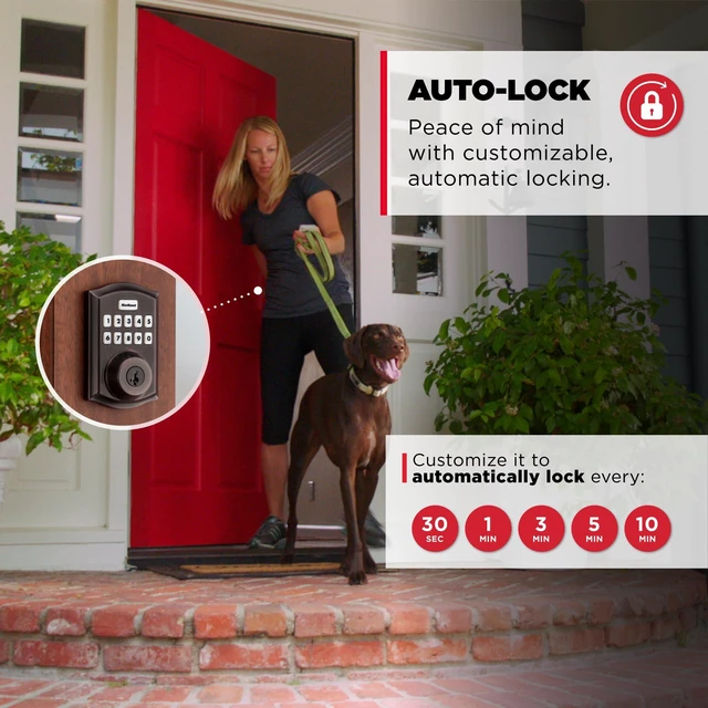 Alt view image 7 of 7 - HomeConnect 620 Z-Wave Long Range Enabled Keypad Smart Lock Convenient Keyless Entry, Customizable User Codes, Ring Alarm Compatible, Hub Required, Sold Separately Venetian Bronze Traditional