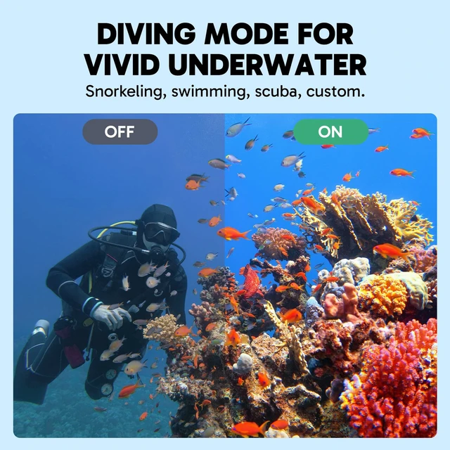 Alt view image 5 of 7 - EK7000 Pro 4K30fps Action Camera with 64GB MicroSDXC U3 Memory Card Accessories Kit Bundle Ultra HD 131FT Waterproof Camera EIS WiFi Remote Control 5X Zoom Underwater Camera