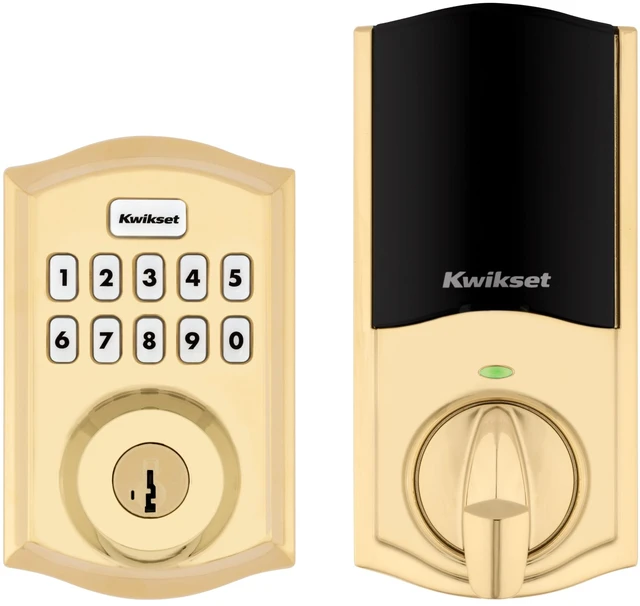Main image of HomeConnect 620 Z-Wave Long Range Enabled Keypad Smart Lock Convenient Keyless Entry, Customizable User Codes, Ring Alarm Compatible, Hub Required, Sold Separately Polished Brass Traditional