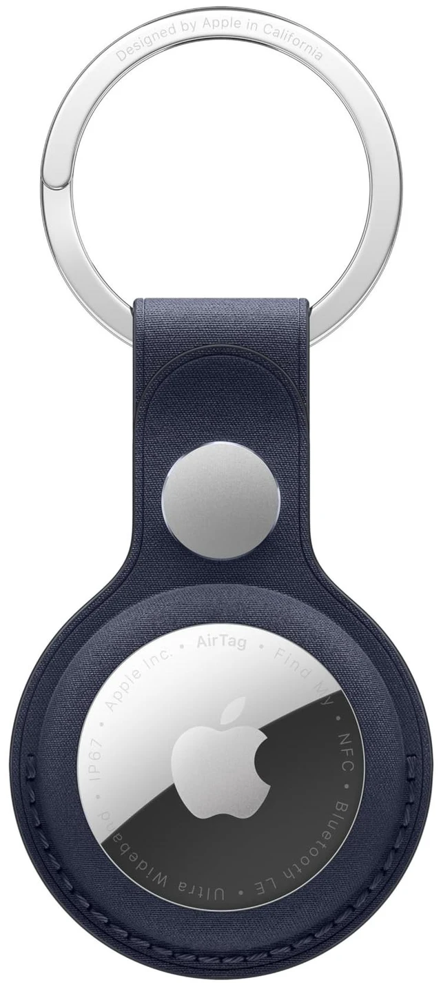 Main image of AirTag FineWoven Key Ring - Navy