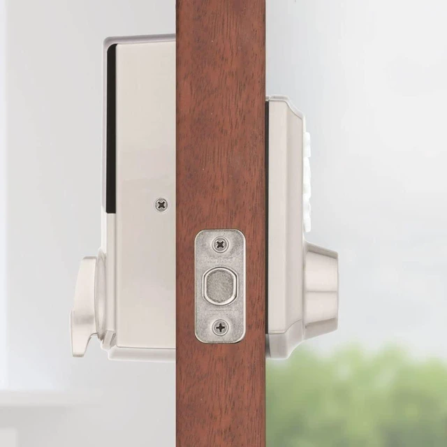 Alt view image 6 of 6 - Home Connect 620 Smart Lock Deadbolt with Z-Wave Technology, Works with Ring Alarm, Samsung Smartthings and More, Z-Wave Hub Required, Traditional Design in Satin Nickel