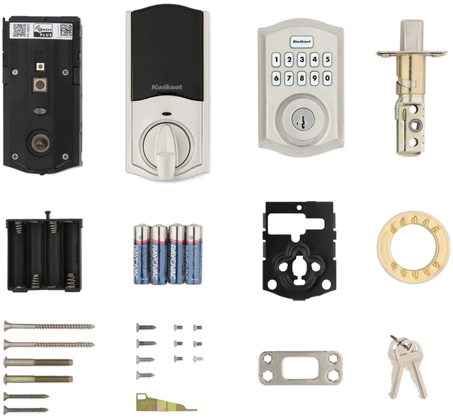 Alt view image 5 of 6 - Home Connect 620 Smart Lock Deadbolt with Z-Wave Technology, Works with Ring Alarm, Samsung Smartthings and More, Z-Wave Hub Required, Traditional Design in Satin Nickel
