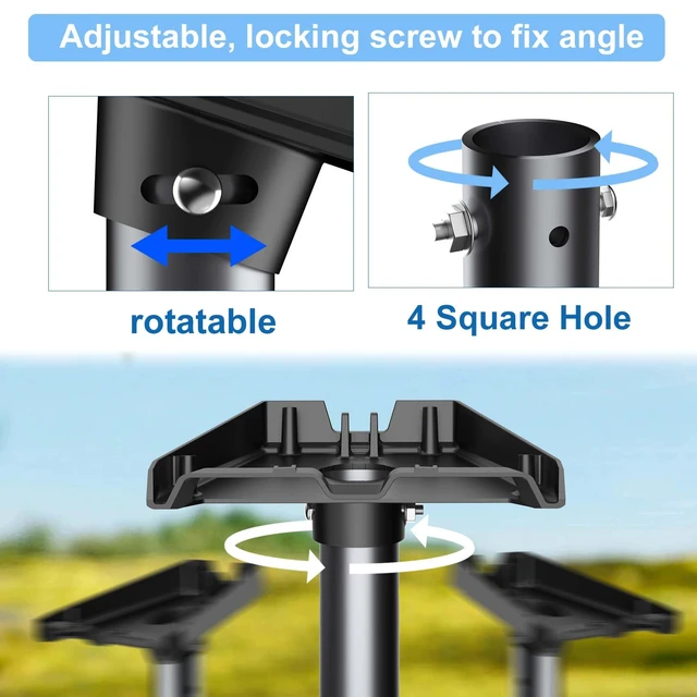 Alt view image 4 of 7 - Gen 3 Mount for Starlink, 25 Inch Wall /Roof Mount Compatible with Starlink Standard 4/4X/V3, Adjustable Mounting Kit Include Aluminium Pipe Adapter