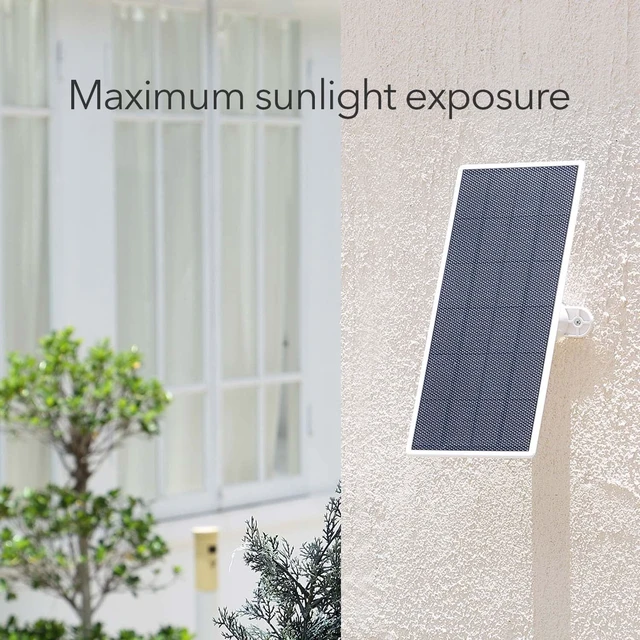Alt view image 5 of 7 - Solar Panel for Google Nest Cam Outdoor- 2.5W Power 2 Pack Continuous charge for Nest Cam outdoor/indoor battery, 360-degree adjustable mount, Made for Google Nest