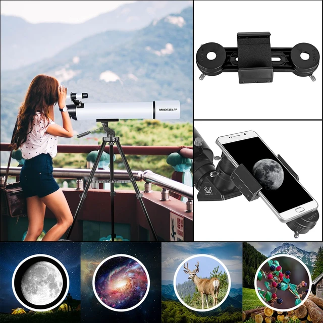 Alt view image 5 of 6 - Telescope for Adults Astronomy Beginners, 80mm Aperture 800mm Refractor Telescopes for Adults High Powered with AZ Mount, Carry Bag, Phone Mount