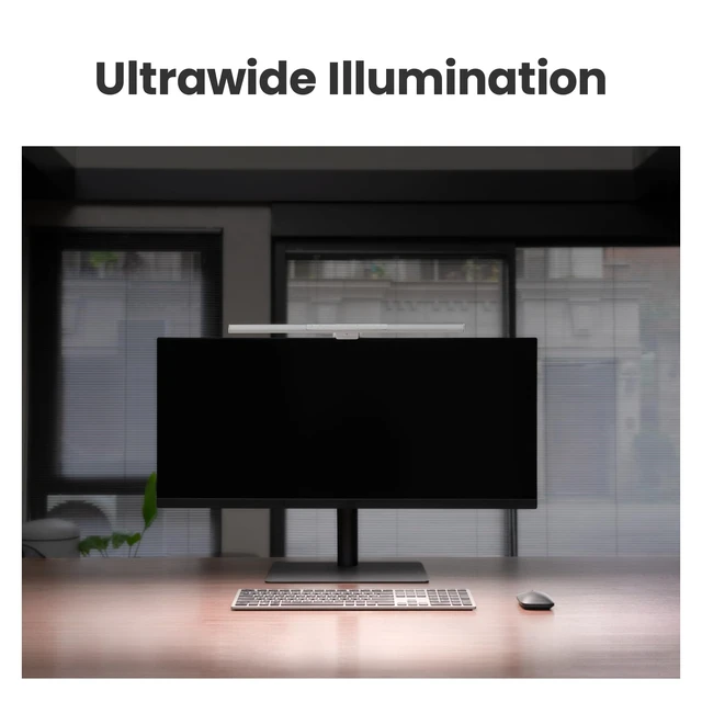 Alt view image 3 of 7 - ScreenBar Pro LED Monitor Light Bar (Black) - Ultrawide Lighting, Motion Sensor, Adjustable Brightness/Color Temperature, Eye-Care USB-C Monitor lamp, No Glare, Curved Monitors, Monitor accessory