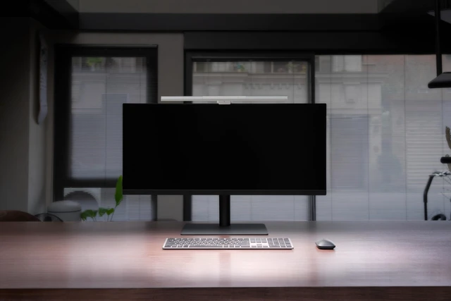 Alt view image 2 of 7 - ScreenBar Pro LED Monitor Light Bar (Silver)- Ultrawide Lighting, Motion Sensor, Adjustable Brightness/Color Temperature, Eye-Care USB-C Monitor Lamp, No Glare, Curved Monitors, Monitor accessory