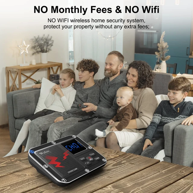 Alt view image 4 of 7 - Wireless Alarm System for Home Security Expandable - 6-Piece Kit Include Doorbell, Door Alarm, and Solar Driveway Alarm - Chime/Sensitivity Adjustable NO Wi-Fi NO Monthly Fee With Rechargeable Battery