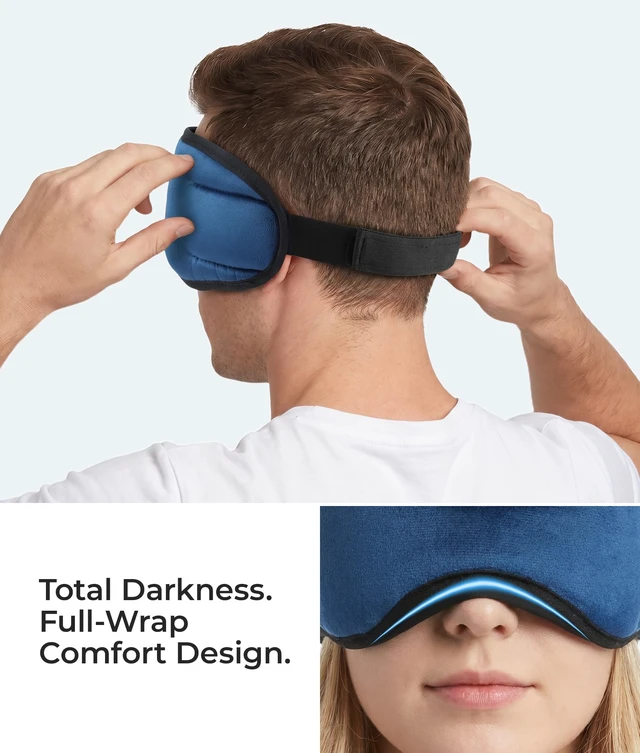 Alt view image 5 of 7 - Sleep Headphones Bluetooth 5.4 Sleep Eye Mask with HD Speakers Soft Cotton Fabric, Flat Design, 14 Hours Playtime, Washable Headband Style for Side Sleepers, Travel Meditation Relaxation