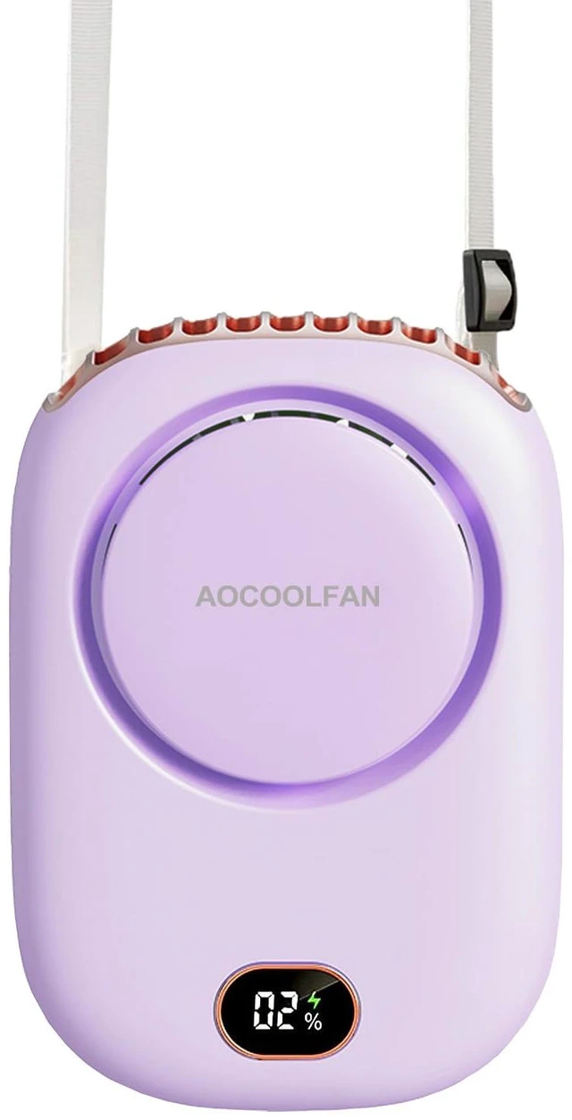 Main image of Portable Neck Fan, Mini Small Personal Handheld Fan USB Rechargeable 3 Speed for Girls Boys Woman Eyelash Travel Home Office Outdoor (purple)