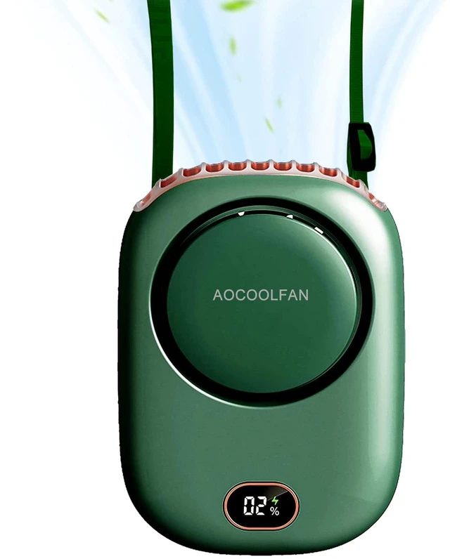 Main image of Portable Neck Fan, Mini Small Personal Handheld Fan USB Rechargeable 3 Speed for Girls Boys Woman Eyelash Travel Home Office Outdoor (Green)