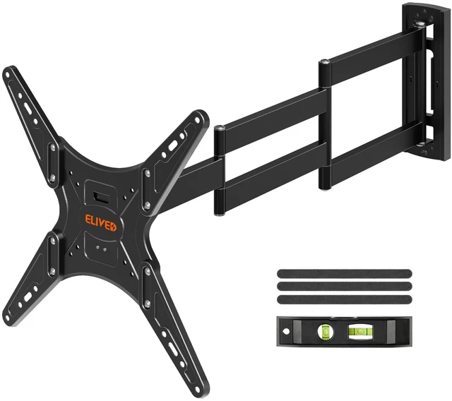 Main image of Outdoor Long Arm TV Mount for 26-65" TVs, 37.4in Extension Max VESA 400x400, Weatherproof full motion TV mount bracket, swivel & tilt, holds up to 77 lbs for outdoor patio use