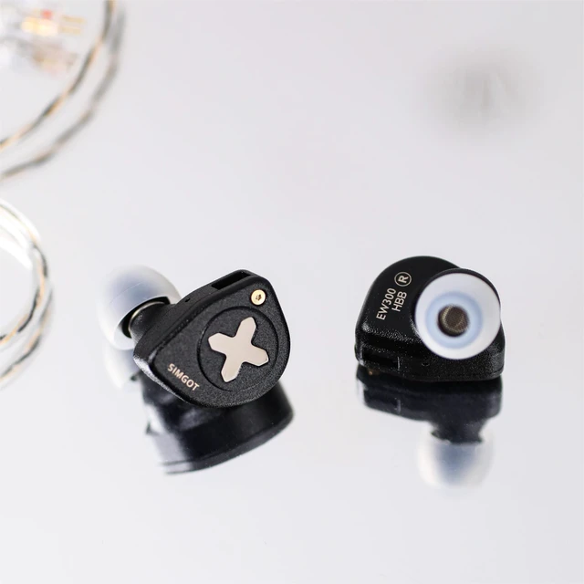 Alt view image 5 of 7 - SIMGOT EW300 1DD+1Planar+1PZT Hybrid Driver IEMs, HBB Edition HiFi Wired Earbuds, Gaming Earbuds with Detachable Nozzles, Silver-Plated OFC In Ear Monitor Cable for Audiophile Musician