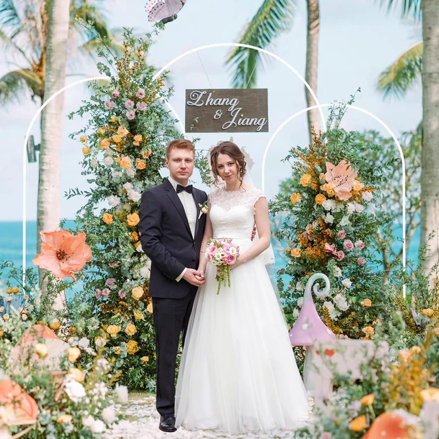 Alt view image 3 of 6 - Wedding Arch Backdrop Stand 8FT,7.2FT,6.6FT White Metal Arch Stand Metal Arch Backdrop Stand Set of 3 Balloon Arch Frame for Wedding Ceremony Birthday Party Bridal Baby Shower Decor