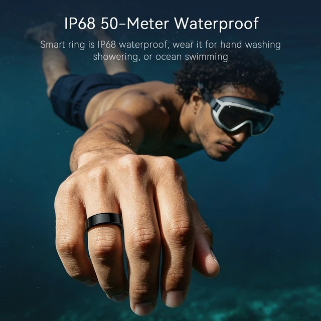 Alt view image 7 of 7 - 2026 Smart Ring For Women & Men, Sleep Health Fitness Tracker, Black 9 No App Fee, Track Sleep, Heart Rate, Blood Oxygen and Stress, 5-7 Day Battery Life, Lightweight, iOS & Android Compatible