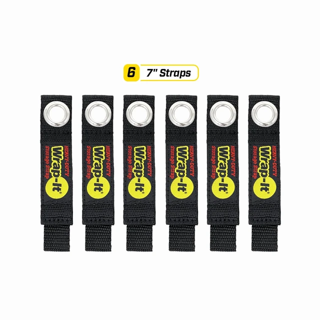 Alt view image 3 of 7 - Heavy-Duty Straps, 7-inch (6 Pack) - Hook and Loop Tool Cord Organizer, Extension Cord Hanger, Kitchen Cord Keeper, Cable Straps for Cords, Hoses, Rope, RV, and Garage Organization