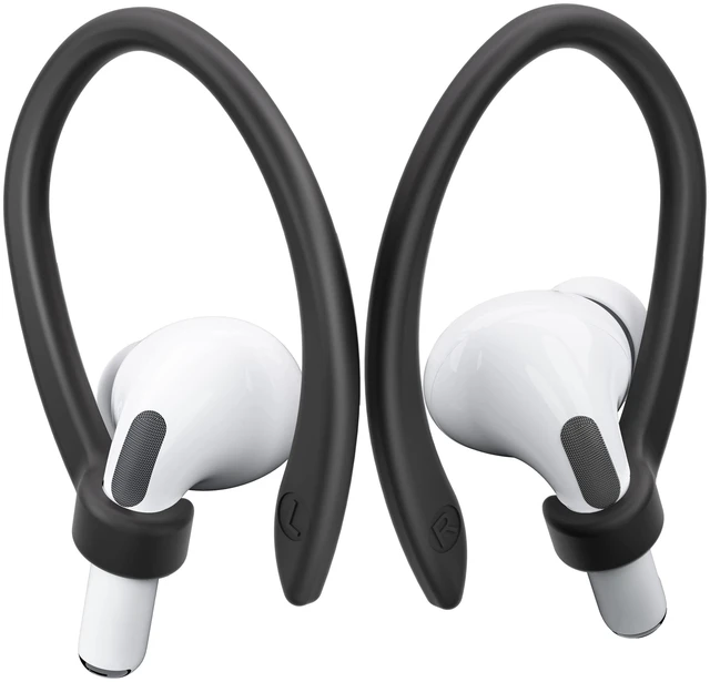 Main image of 2 Pairs Ear Hooks for AirPods 5 Pro 2 1 AirPod 4-1, Black Upgraded Anti Slip Sports Clip Hooks, Full Button Access, Friendly to Glasses Wearers, Comfortable, Easy Install & Take off