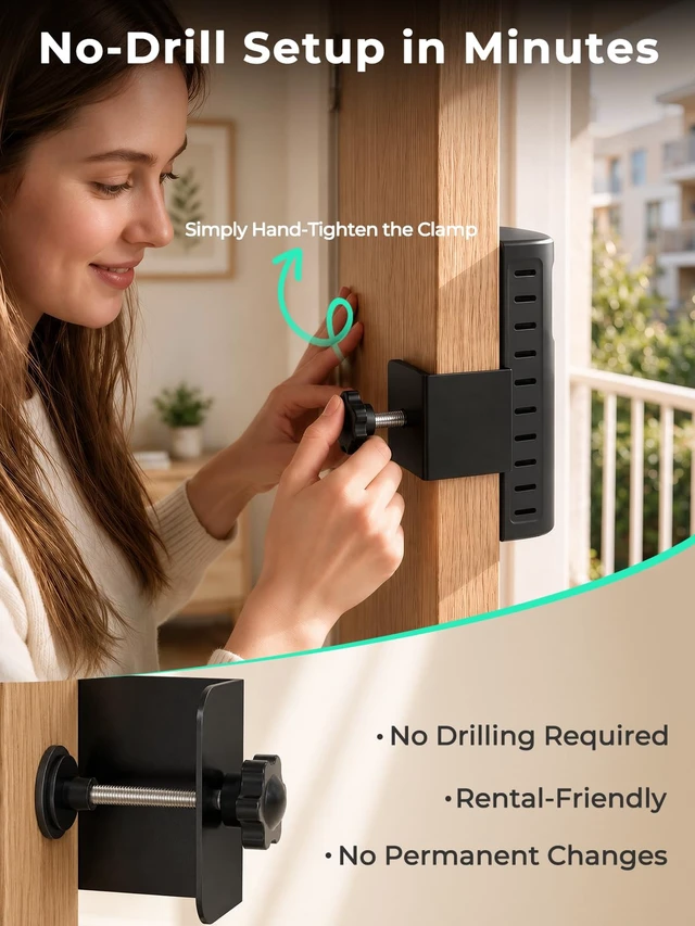 Alt view image 5 of 7 - Anti-Theft Doorbell Mount Compatible with Ring/Blink(2026 Release) No-dirll Doorbell Kits for 2026 Ring/Blink Battery Doorbell, Full-Coverage Doorbell Camera Mount for Apartments, Rentals