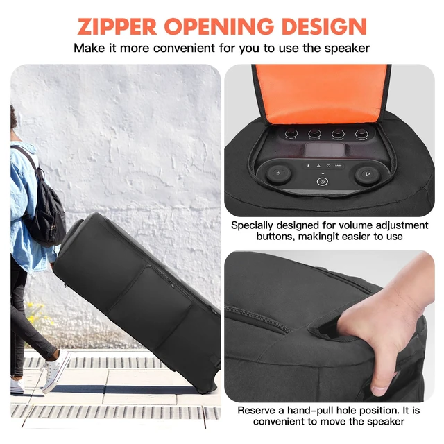 Alt view image 5 of 7 - Speaker Case Compatible with JBL PartyBox Ultimate/Ultimate 2,Bottomless Portable Speaker Dust Cover Storage Bag Fits PartyBox Ultimate for Outdoor Travel,Cover Only(Without Pull Rod & Wheels)