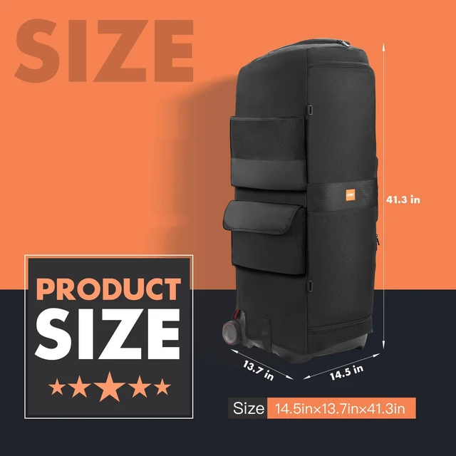 Alt view image 2 of 7 - Speaker Case Compatible with JBL PartyBox Ultimate/Ultimate 2,Bottomless Portable Speaker Dust Cover Storage Bag Fits PartyBox Ultimate for Outdoor Travel,Cover Only(Without Pull Rod & Wheels)