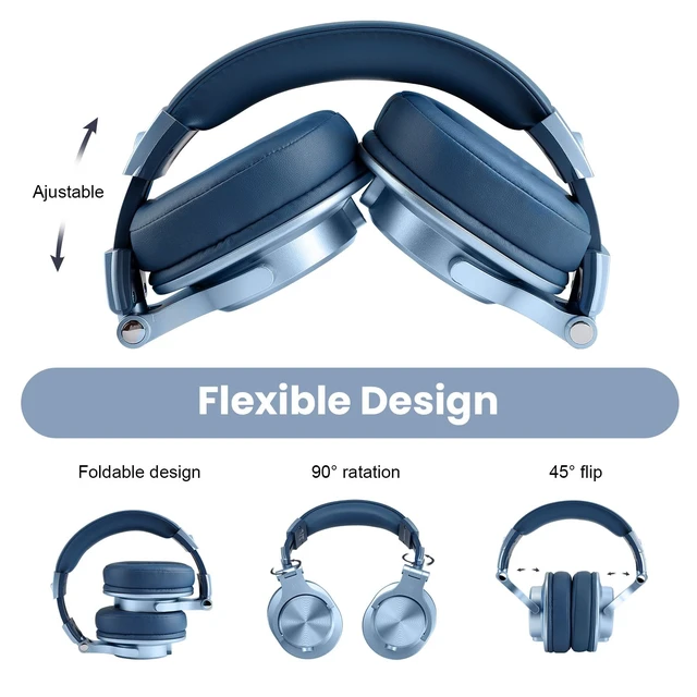 Alt view image 6 of 7 - OneOdio A71 Hi-Res Wired Over-Ear Studio Headphones for DJ, Mixing - SB | headphone for studio recording, monitoring and mixing, with foldable design, 3.5mm/6.35mm jacks connect to PC, computer, DJ