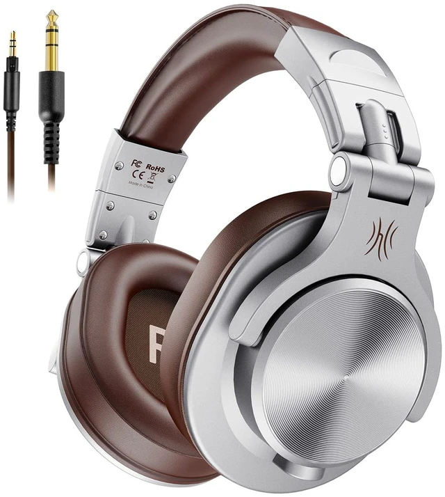 Main image of A71 Hi-Res Wired Over-Ear Studio Headphones for DJ, Mixing - Silver | headphone for studio recording, monitoring and mixing, with foldable design, 3.5mm/6.35mm jacks connect to PC, computer, DJ