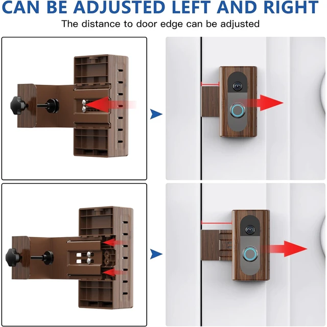 Alt view image 5 of 7 - Anti-Theft Video Doorbell Mount Compatible with Most Wireless Video Doorbell, Adjustable Mounting Bracket Accessories for Houses, Apartments, Businesses