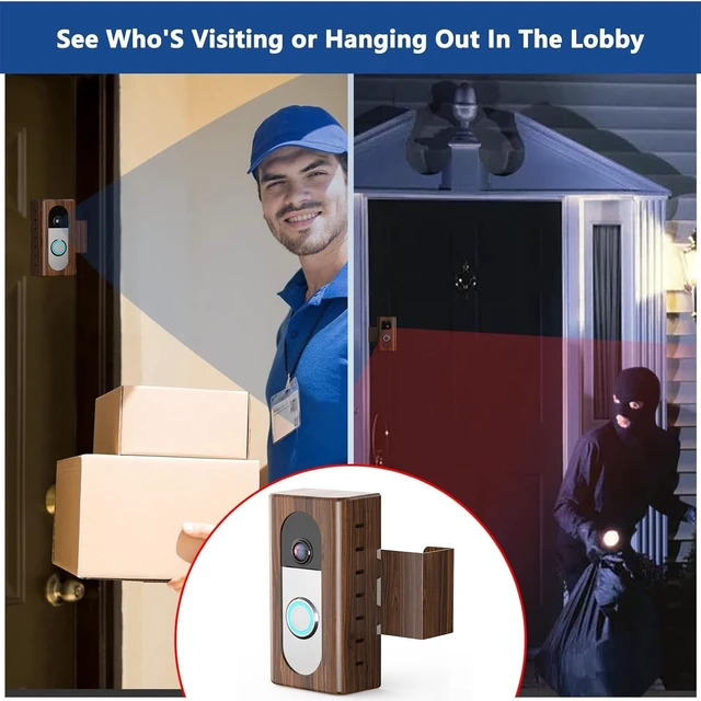 Alt view image 7 of 7 - Anti-Theft Video Doorbell Mount Compatible with Most Wireless Video Doorbell, Adjustable Mounting Bracket Accessories for Houses, Apartments, Businesses