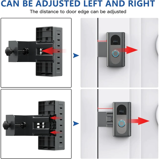 Alt view image 5 of 7 - Anti-Theft Video Doorbell Mount Compatible with Most Wireless Video Doorbell, Adjustable Mounting Bracket Accessories for Houses, Apartments, Businesses