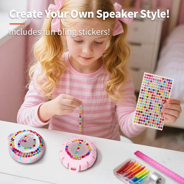 Alt view image 2 of 7 - Bluetooth Shower Speaker + DIY Diamond Stickers Great Gift for Girls