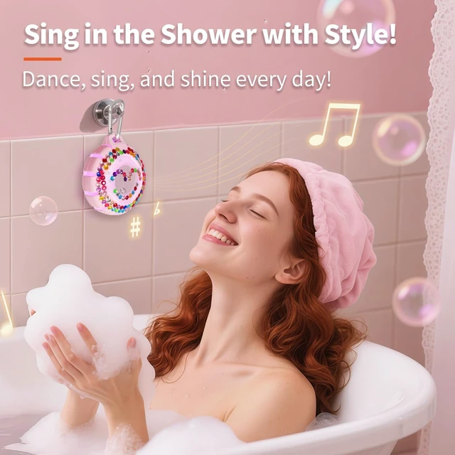 Alt view image 4 of 7 - Bluetooth Shower Speaker + DIY Diamond Stickers Great Gift for Girls