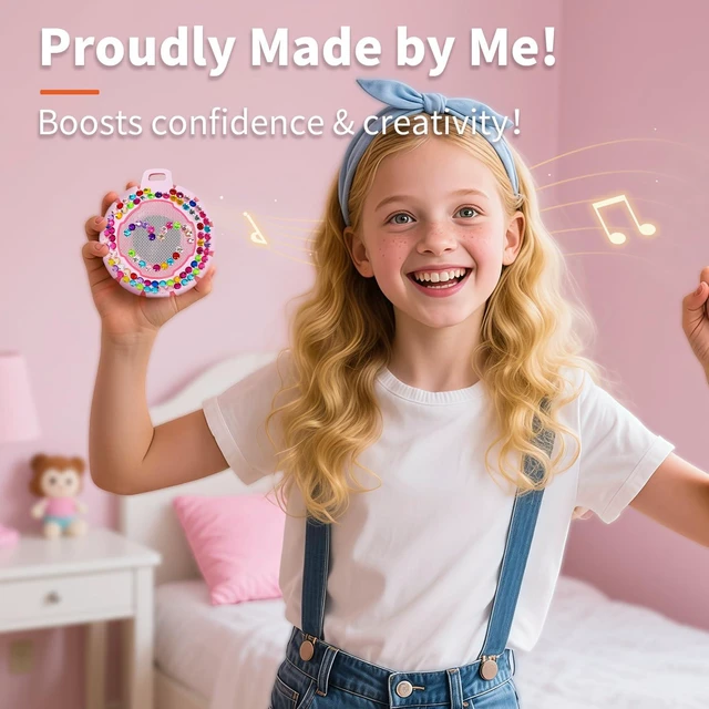 Alt view image 3 of 7 - Bluetooth Shower Speaker + DIY Diamond Stickers Great Gift for Girls