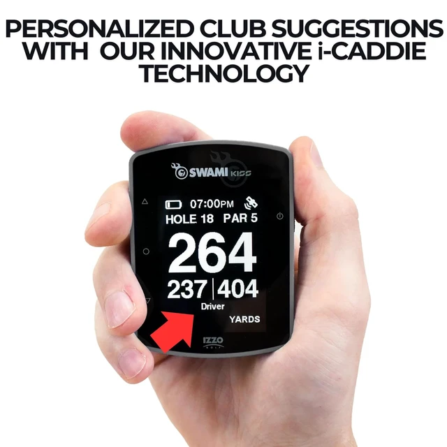 Alt view image 3 of 7 - Swami KISS 2.0 Handheld Golf GPS Ragnefinder with Integrated Magnets - Grey Integrated magnets, two display modes, preloaded course data
