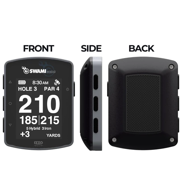 Alt view image 7 of 7 - Swami KISS 2.0 Handheld Golf GPS Ragnefinder with Integrated Magnets - Grey Integrated magnets, two display modes, preloaded course data