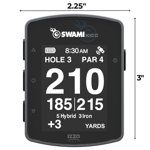 Alt view image 6 of 7 - Swami KISS 2.0 Handheld Golf GPS Ragnefinder with Integrated Magnets - Grey Integrated magnets, two display modes, preloaded course data