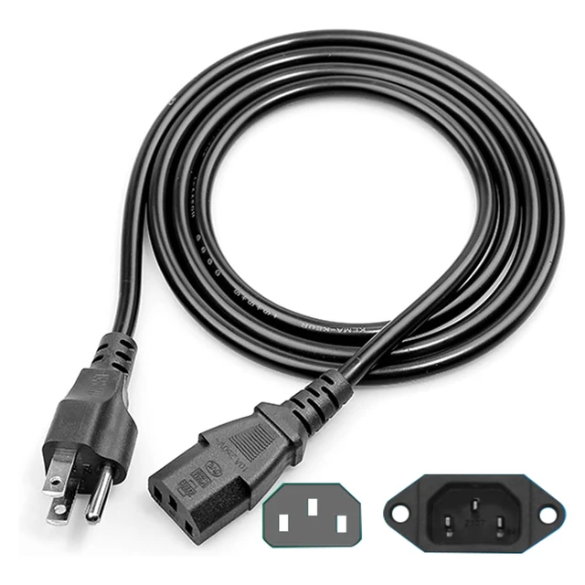 Alt view image 6 of 6 - 3 Prong ac Power Cord 16ft TV Universal Treadmills Cable for PC Computer Monitor, Horizon Fitness Treadmills, Superfit, BowFlex, Sole,Goplus Treadmill, ION Block Rocker Guitar AMP Charger Replacement