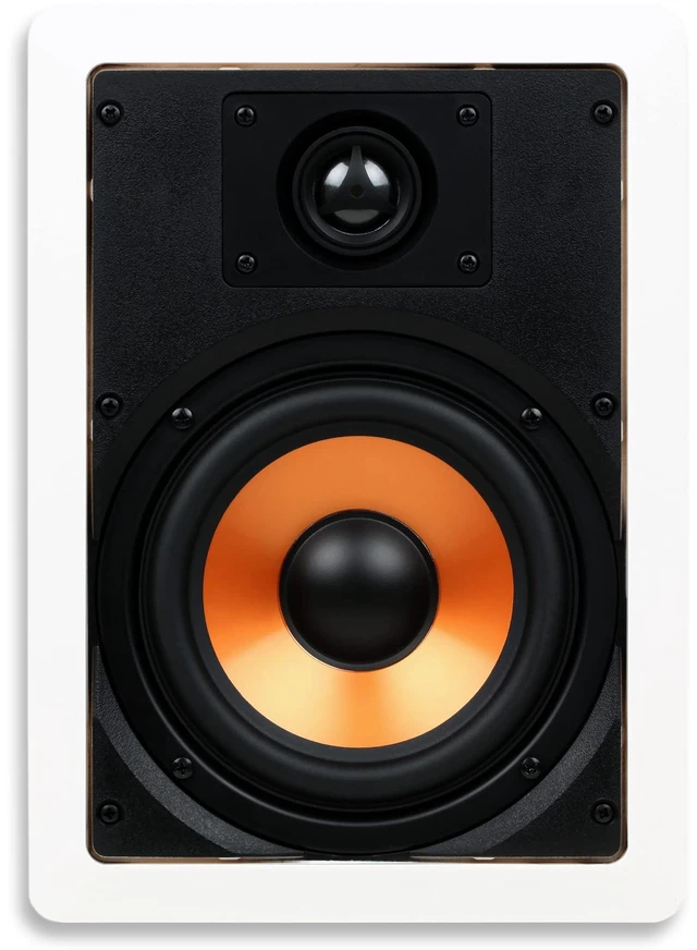 Main image of M-6S 6.5-Inch 2-Way in-Wall/Ceiling Speaker, Each, Paintable, White 7.3 x 10.7-Inch Cutout, Home Theater, Whole House Audio, Indoor or Covered Outdoor, 6.5" Woofer, 1" Aimable Silk Tweeter