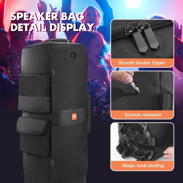 Alt view image 7 of 7 - Speaker Case Compatible with JBL PartyBox 1000,Bottomless Cover Portable Speaker Dust Cover Storage Bag Fits for JBL PartyBox 1000 for Outdoor Travel,Cover Only(Without Wheels and Pull Rod)