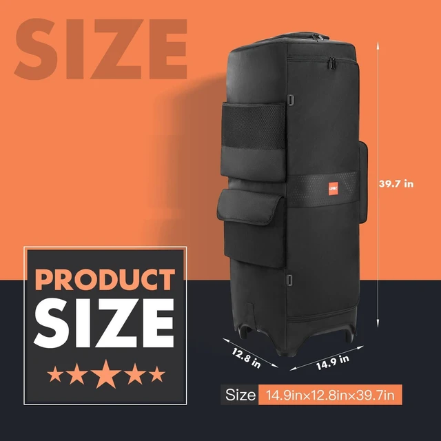 Alt view image 2 of 7 - Speaker Case Compatible with JBL PartyBox 1000,Bottomless Cover Portable Speaker Dust Cover Storage Bag Fits for JBL PartyBox 1000 for Outdoor Travel,Cover Only(Without Wheels and Pull Rod)