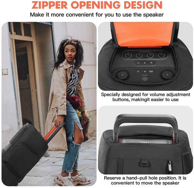 Alt view image 4 of 7 - Speaker Case Compatible with JBL PartyBox 520,Bottomless Cover Portable Speaker Dust Cover Storage Bag Fits for JBL PartyBox 520 for Outdoor Travel,Cover Only(Without Wheels and Pull Rod)