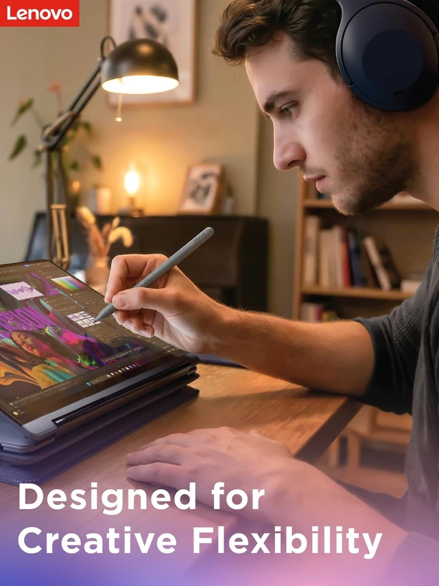 Alt view image 6 of 6 - Yoga Pen 2 with Magnetic Pen Case, AES 3.0 Stylus with 8192 Pressure Levels, USB C Rechargeable, Tilt Detection, Multi Protocol Support for Yoga 2 in 1 PCs, Luna Grey