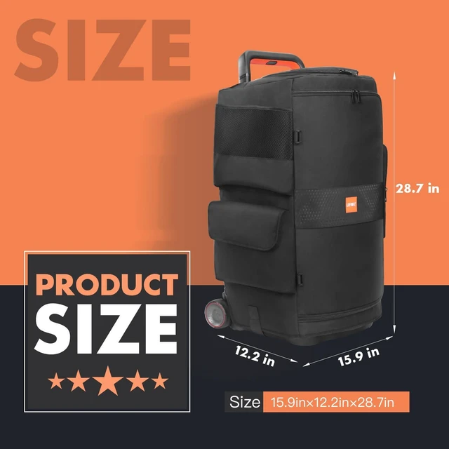 Alt view image 3 of 7 - Speaker Case Compatible with JBL PartyBox 520,Bottomless Cover Portable Speaker Dust Cover Storage Bag Fits for JBL PartyBox 520 for Outdoor Travel,Cover Only(Without Wheels and Pull Rod)