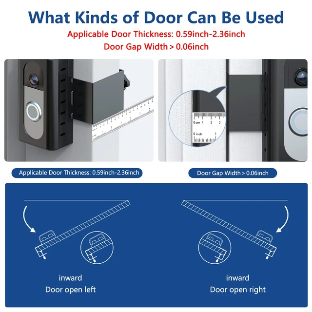 Alt view image 4 of 7 - Anti-Theft Ring/Blink Doorbell Mount(NOT for Ring/Blink 2026 Rel) Doorbell Mount for Ring/Blink Battery Doorbell, Adjustable Mounting Bracket Accessories for Houses, Apartments, Businesses