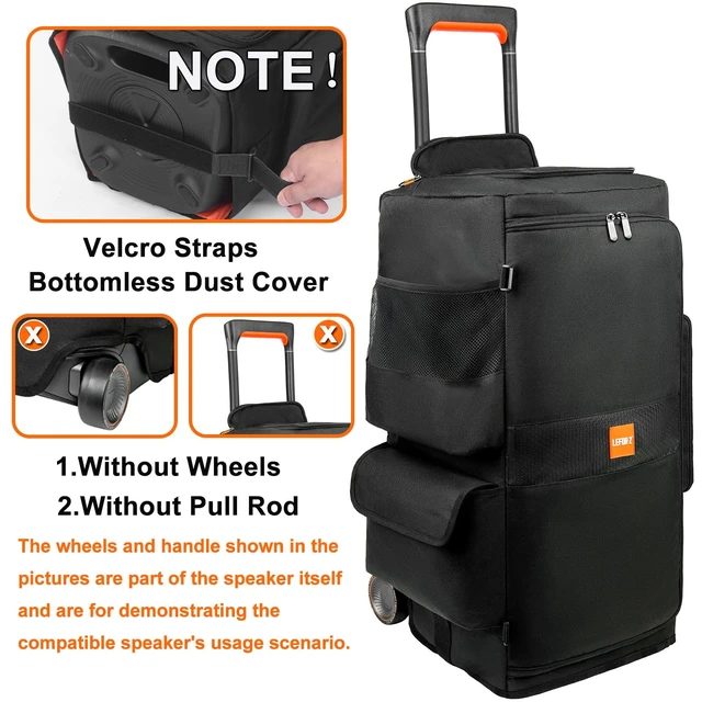 Alt view image 3 of 7 - Speaker Case Compatible with JBL PartyBox 320/310,Bottomless Cover Portable Speaker Dust Cover Storage Bag Fits for JBL Party Box 320 for Outdoor Travel,Cover Only(Without Wheels and Pull Rod)