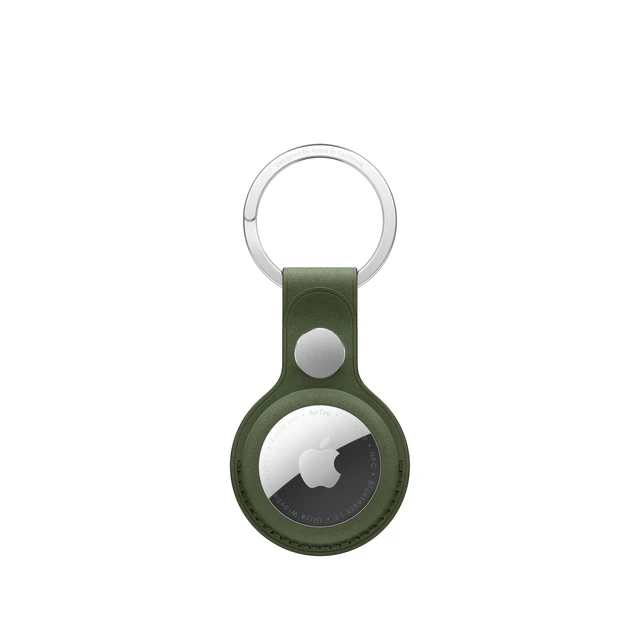 Main image of AirTag FineWoven Key Ring - Moss