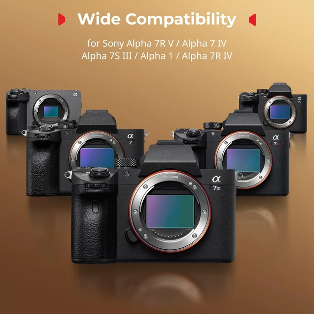 Alt view image 2 of 7 - Camera Cage for Sony A7V/ A7IV/ A7RIV/ A7RV/ A7SIII/ A1 Integrated Slot for AirTag, for Sony Alpha 7 V, 7R V, 7 IV, 7S III, 1, 7R IV