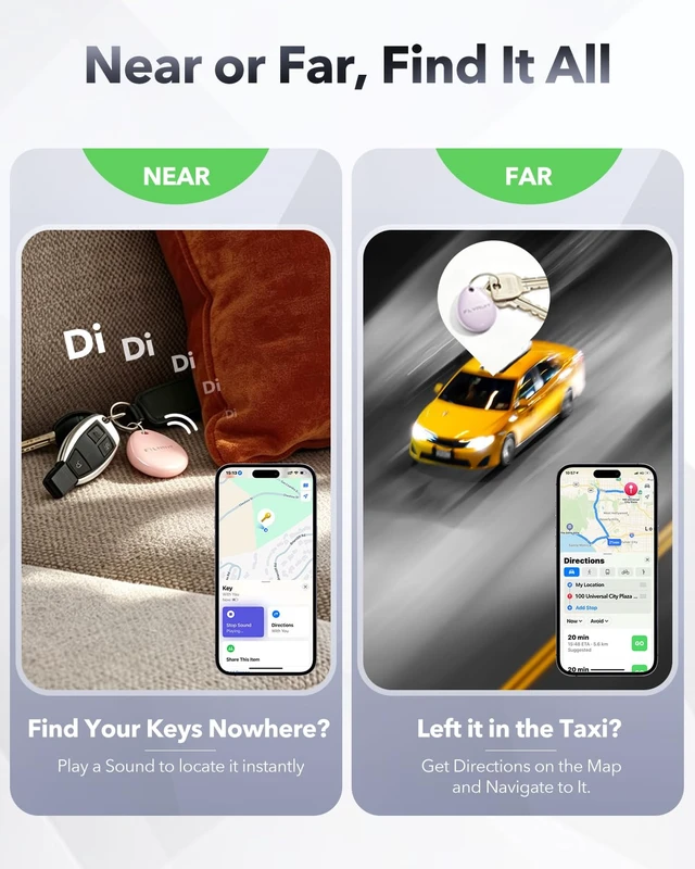 Alt view image 4 of 7 - Air Tracker Tags-4 Pack for Apple Find My, iOS Only, Official MFi Certified Mini Bluetooth Key Finder locator with sound, Travel Cruise Essential, Smart Luggage tracker for iPhone, Suitcases, Backpack