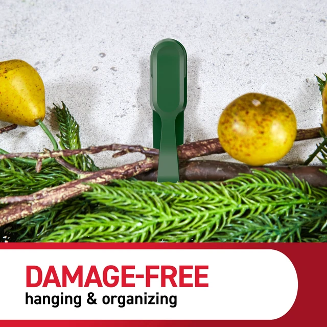 Alt view image 5 of 7 - Garland Hanger, Garland Green, 6 bundlers, 12 Strips Hooks For Garland, Holiday Decor, Damage Free Hanging, Good For Mantels, Doors, Fireplaces, Stairs